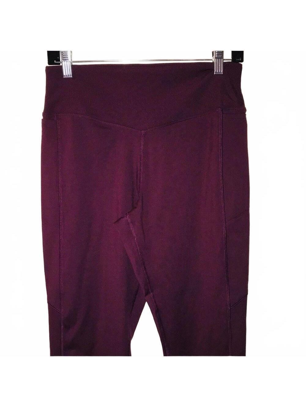 PINK Victoria's Secret Cozy Legging Burgundy Purple High Waist Shaping Tights L